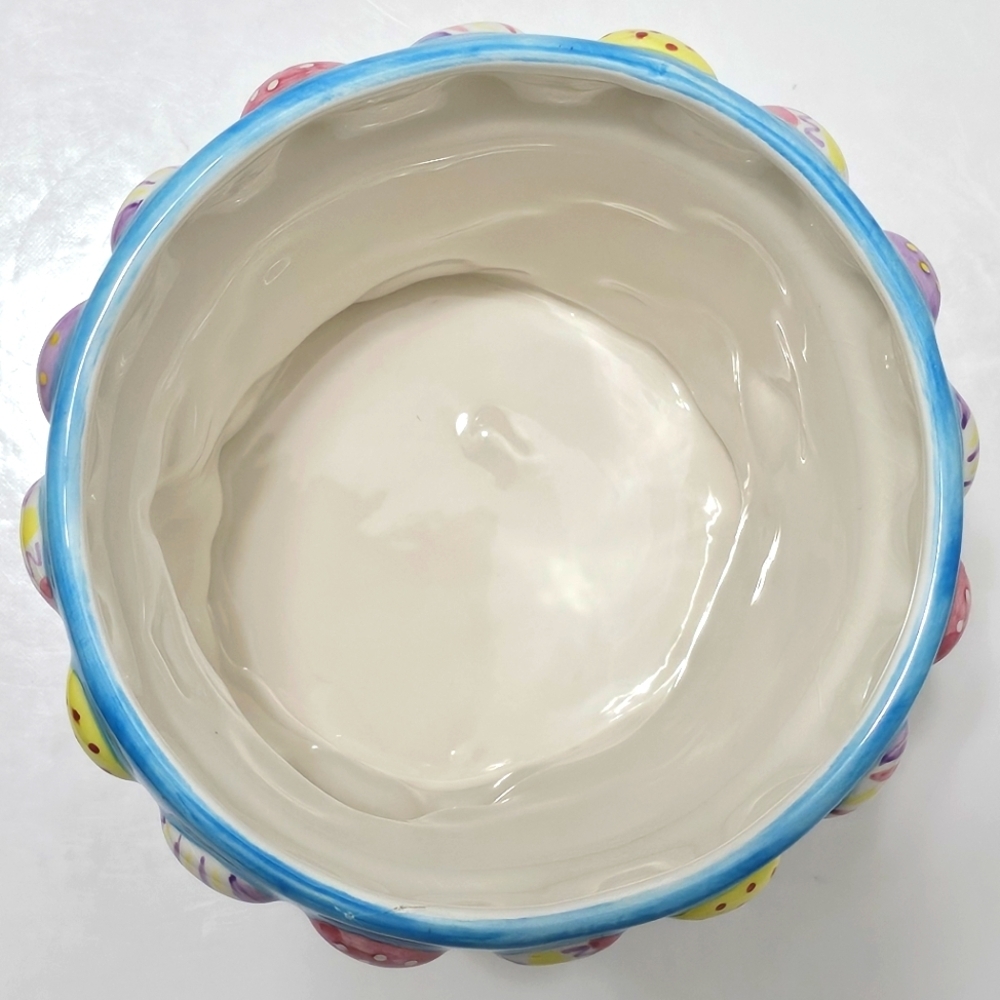 Vintage MARS M&Ms Easter Egg Hunt Collectible Ceramic Pot - Picture 9 of 15